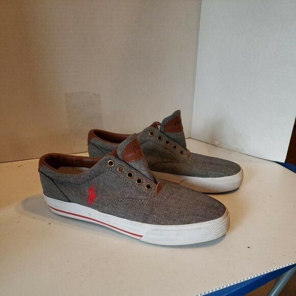 EUC Polo Ralph Lauren Vaughn Boat Shoes GrayFashion...